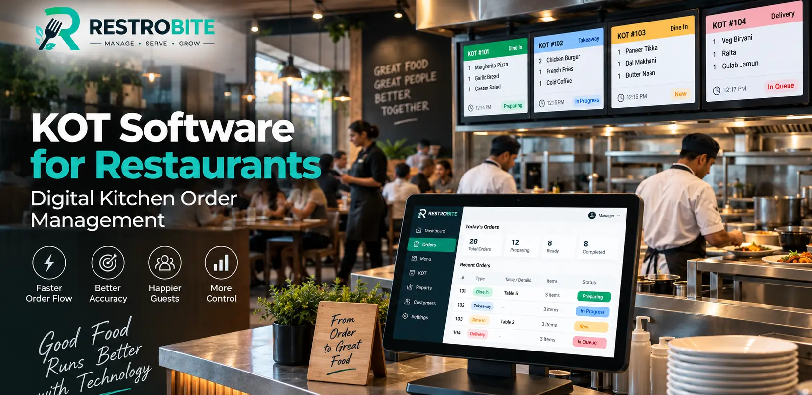 KOT Software for Restaurants Digital Kitchen Order Management